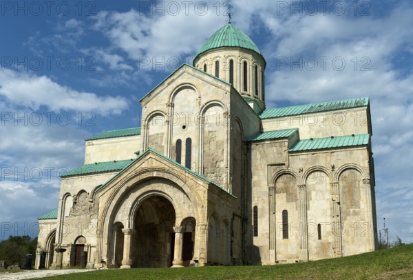 South façade with vestibule, Bagrati Cathedral, Kutaisi Cathedral, former UNESCO World Heritage Site, Kutaisi, Imeretia, Georgia, Asia