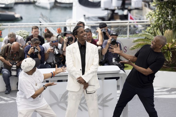 Cannes, France - 19.5.2024: Spike Lee, A$AP Rocky and Denzel Washington during the photocall for - Highest 2 Lowest - during the 78th Cannes International Film Festival. The film festival takes place from 13 to 24 May 2025