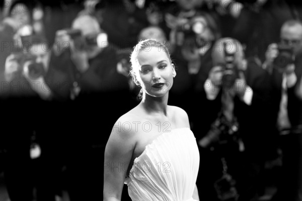 Cannes, France - 17.5.2024: Jennifer Lawrence during the - Die My Love - Red Carpet of the 78th Cannes International Film Festival. The film festival takes place from 13 to 24 May 2025. Note: the photo was subsequently converted to b/w