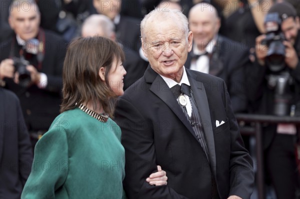Cannes, France - 18.5.2024: Charlotte Gainsbourg and Bill Murray on the red carpet during the 78th Cannes International Film Festival. The film festival takes place from 13 to 24 May 2025