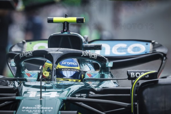 MELBOURNE, AUSTRALIA, MARCH 23: Fernando Alonso of Spain drives the Aston Martin AMR24 Mercedes during third practice at the 2024 Australian Grand Prix at Albert Park in Melbourne, Australia, Oceania