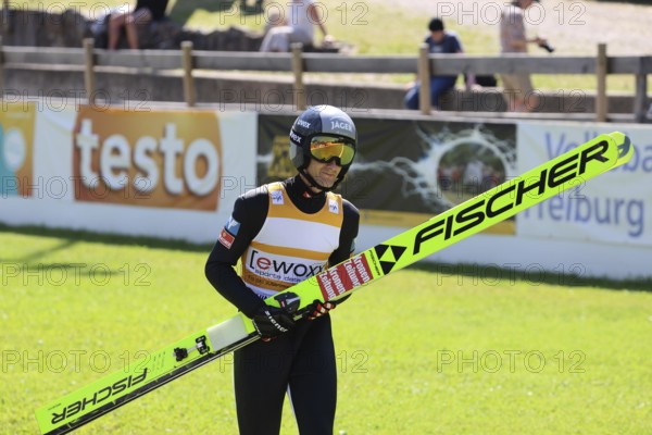 Clemens Aigner (SV Innsbruck Bergisel) wins both ski jumping events at the COC Cup Summer Ski Jumping Hinterzarten 2024