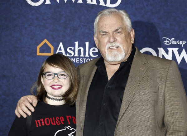 Kaylin Hayman and John Ratzenberger at the World premiere of Disney And Pixar's 'Onward' held at the El Capitan Theatre in Hollywood, USA on February 18, 2020