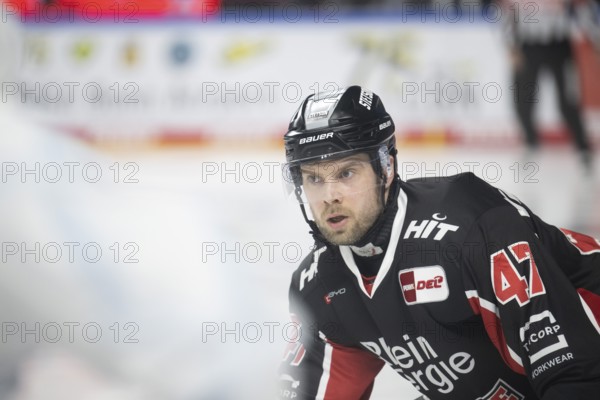 LanxessArena, Cologne, North Rhine-Westphalia, Veli-Matti Vittasmaeki (Cologne Sharks, #47), PENNY DEL, Cologne Sharks-Adler Mannheim on 02/02/2025 at the LanxessArena in Cologne Germany