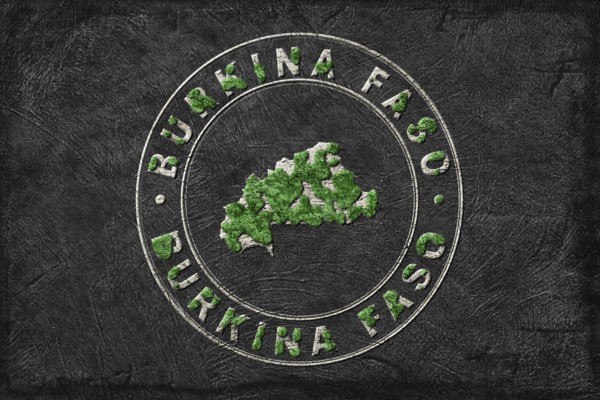 Map of Burkina Faso Reforestation Green Agenda, Climate Message