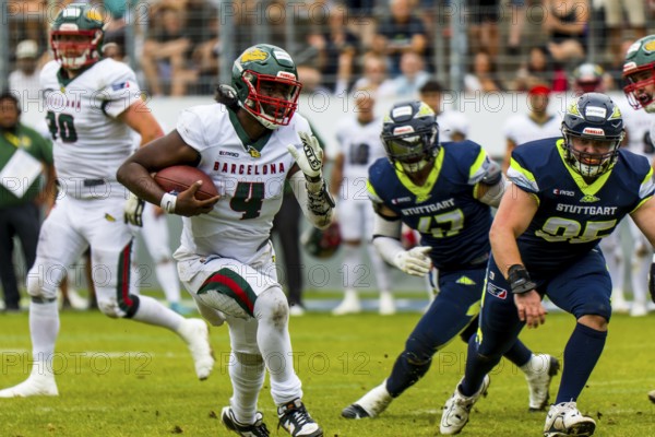 European League of Football, ELF/ Game : Barcelona Dragons at Stuttgart Surge on July. 23. 2023 ,in the Gazi Stadium , Stuttgart , Germany, Europe