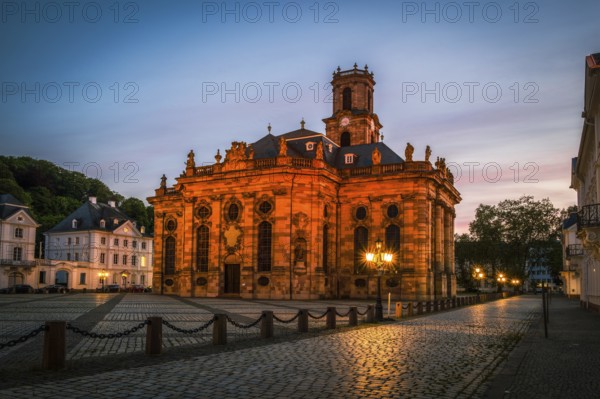 View of the Ludwigskirche in Saarbrücken, Germany, Europe