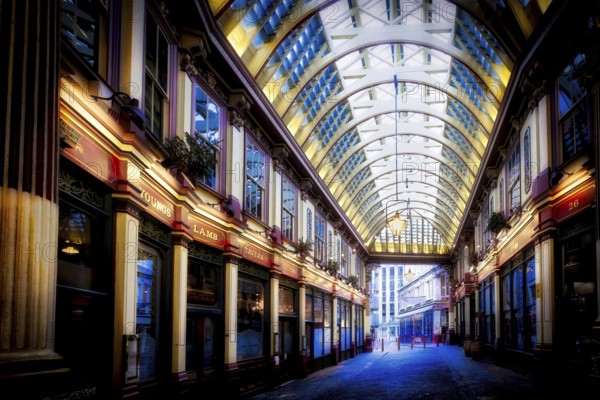 Deserted Leadenhall Market on a Sunday