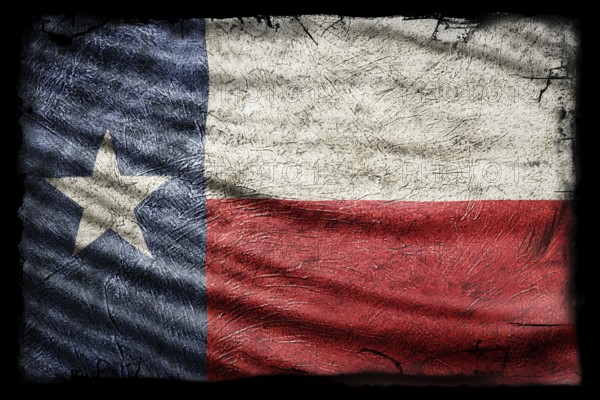 Texas Flag, Grunge Texture Background