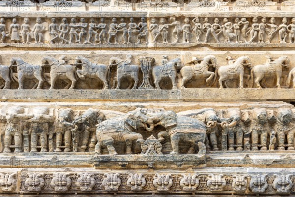 Details from Jagdish Temple, Udaipur, Rajasthan, India, Asia