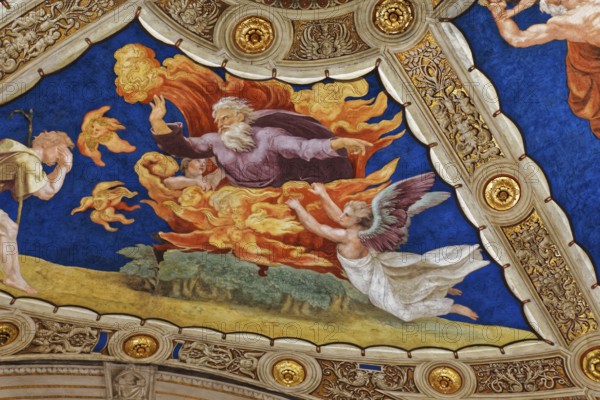 VATICAN CITY, VATICAN, JUNE 15, 2015 : interiors and architectural details of Raphael rooms in Vatican museum, june 15, 2015, in Vatican city, Vatican