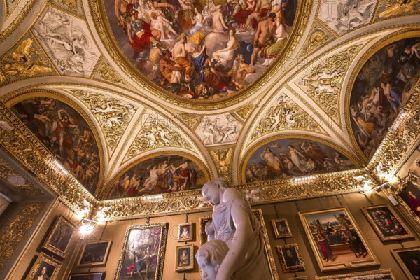 FLORENCE, ITALY, OCTOBER 28, 2015 : interiors and architectural details of Palazzo Pitti, october 28, 2015 in Florence, Italy, Europe