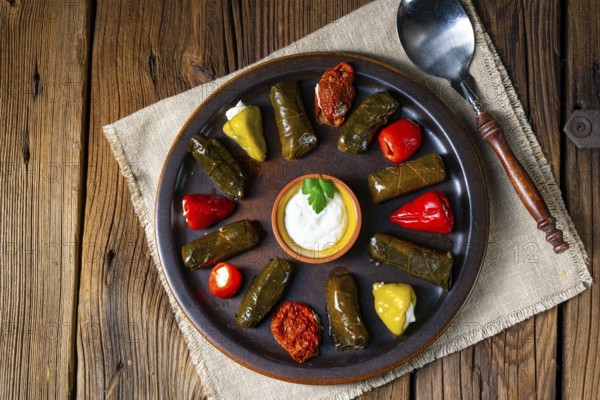 Yaprak Sarmas? rustic vine leaves filled with rice