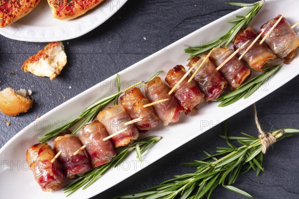 Dates wrapped in bacon and delicious tapas