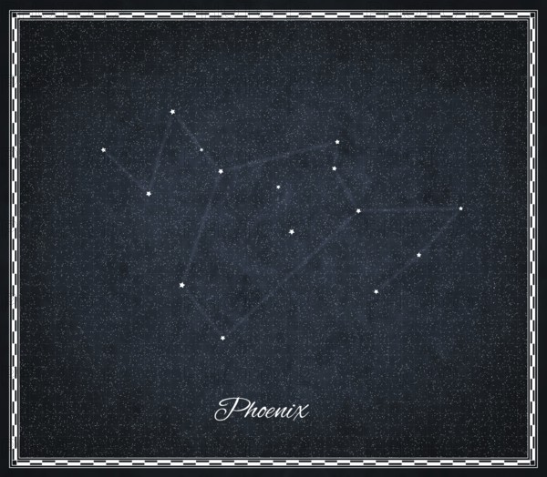 Phoenix star constellation, Night sky, Cluster of stars, Deep space