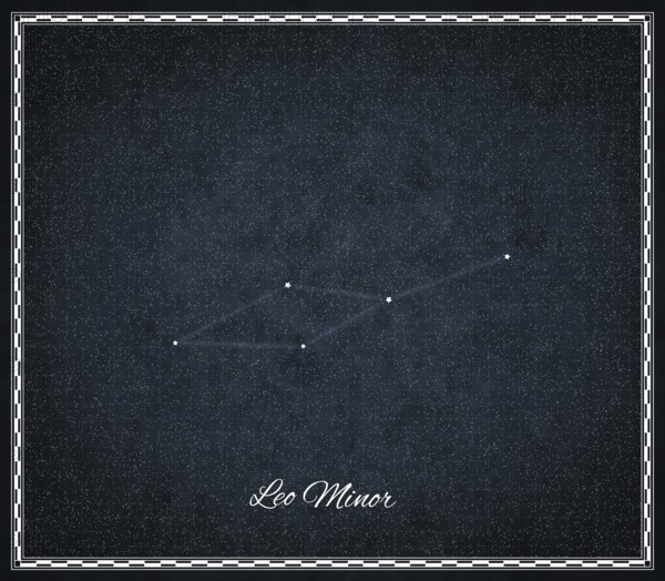 Leo Minor star constellation, Night sky, Cluster of stars, Deep space, Lesser Lion constellation, Little Lion