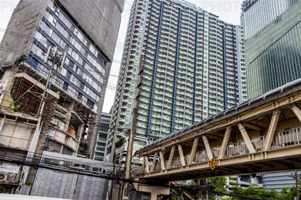 Rough dirty corners and areas in the metropolis of Bangkok in Thailand
