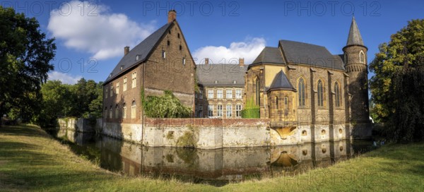 View at the chapel from the castle Haus Assen in the German village Lipborg near Lippetal