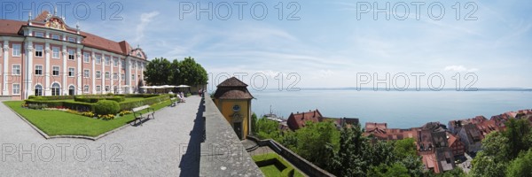 Panoramic view from the castle terrace, Meersburg