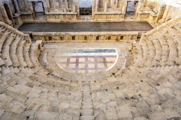 Northern Theatre, Roman Ruins of Gerasa, at the historical site of Jerash in Jordan