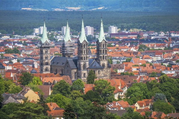 View over the city of Bamberg (Franconia, Germnany) and its cathedral
