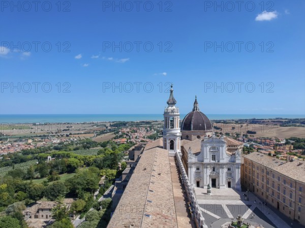 An image of a flight over Basilica della Santa Casa Loreto Italy