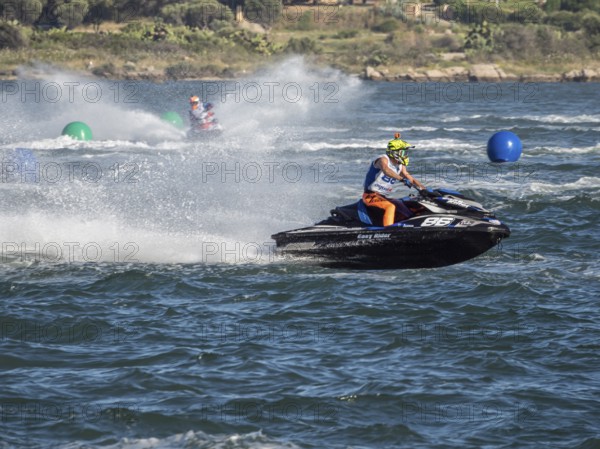 Olbia, Italy - September 16 - 20192 Aquabike world Championship gran prix of Italy