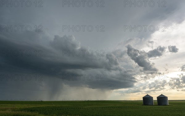 Summer Storms in the Canadian Prairies Dramatic Scenes