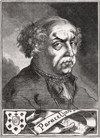 Philippus Theophrastus Aureolus Bombast von Hohenheim or Paracelsus, 1493-1541, Swiss physician, alchemist