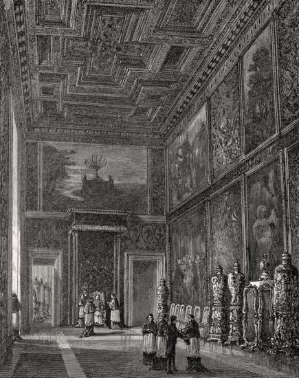 Sala Regia, Apostolic Palace, Vatican City, Rome, Italy, 19th Century, Europe