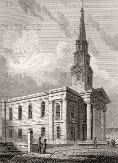 North Leith Parish Church, Edinburgh, Scotland, 19th century, Views in Edinburgh by J. & H. S. Storer