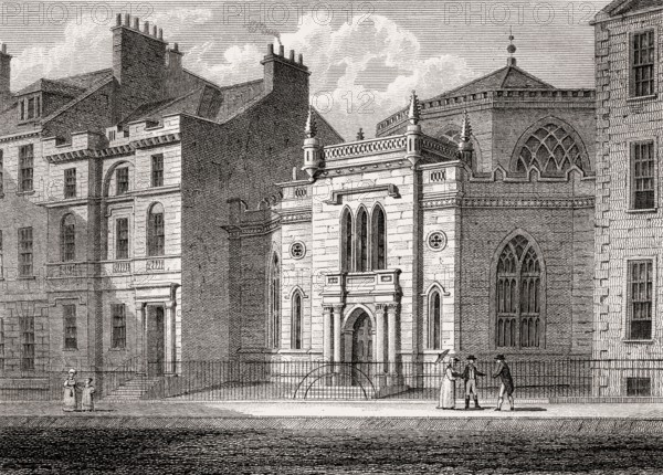 St George's Chapel, York Place, Edinburgh, Scotland, 19th century, Views in Edinburgh by J. & H. S. Storer
