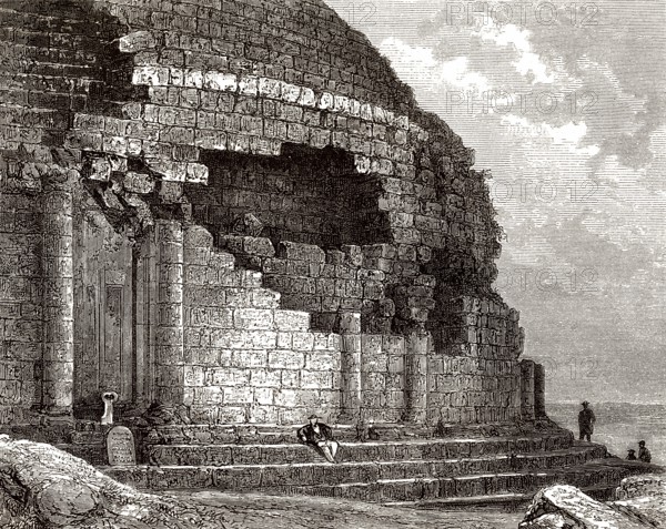 Madghacen oder Medracen, ein königlicher Mausoleum-Tempel der numidischen Berberkönige, in der Nähe der Stadt Batna in Aurasius Mons in Numidien, Algerien