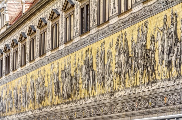 Historic Procession of Princess in the old town of Dresden in Germany