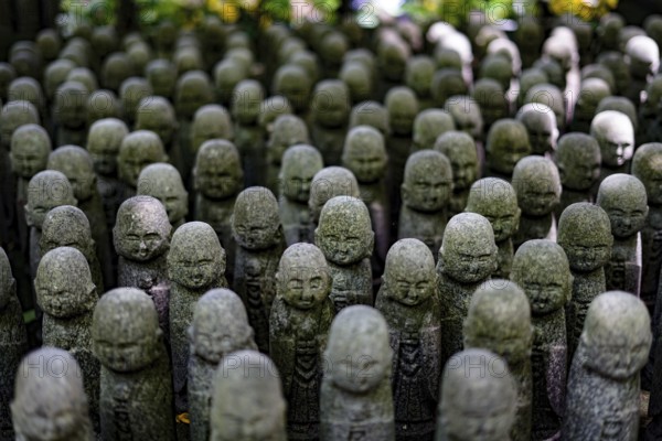 Many Jizos image. Shooting Location: Kamakura City, Kanagawa Prefecture