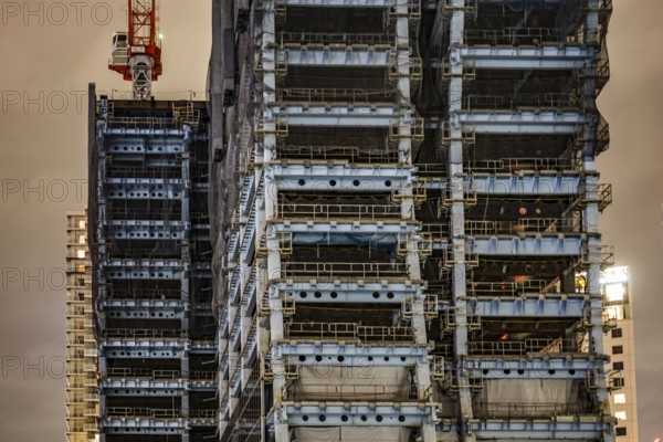 High-rise building construction site of the Yokohama Minato Mirai. Shooting Location: Yokohama-city kanagawa prefecture