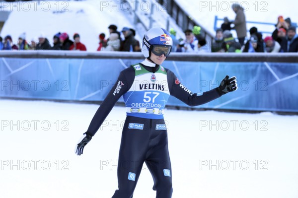 Andreas Wellinger (SC Ruhpolding) at the qualification for the opening ski jumping event of the 73rd Four Hills Tournament in Oberstdorf, Oberstdorf, Germany / Germany