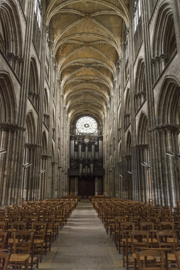 Interior of rouen cathedral landmark in france