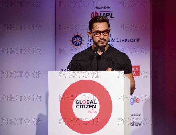 Bollywood actor Aamir Khan press conference launch Global Citizen Festival Global Education Leadership foundation Mumbai