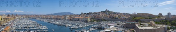 The old harbour of Marseille, France, is an architectural highlight in Europe, due to the regularity of the surrounding facades of the historic city centre, Europe