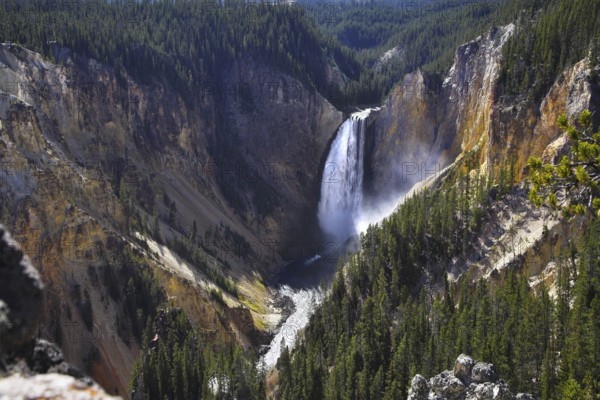Sparkling falls in a canyon of Yellowstone national park. More magnificent pictures from the American and Canadian National parks you can look hundreds in my portfolio. Welcome!