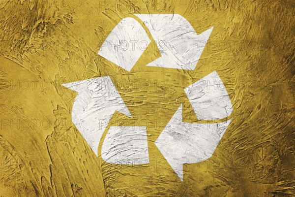 Recycle symbol on Grunge background. Vintage style
