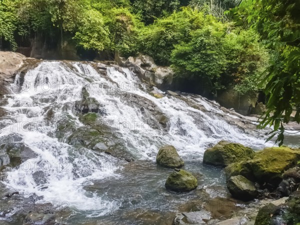 View on Goa Rang Reng waterfall, Bali, Indonesia, Asia