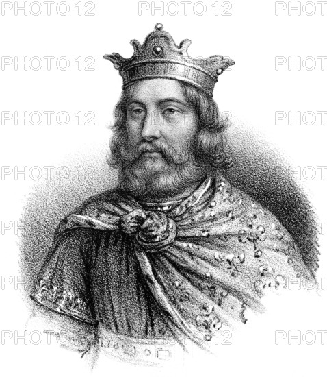 Childebert I, c. 496-558, a Frankish King of the Merovingian dynasty, King of Paris and Orléans, Childebert I, c. 496-558, König der Franken, Teilreich Paris