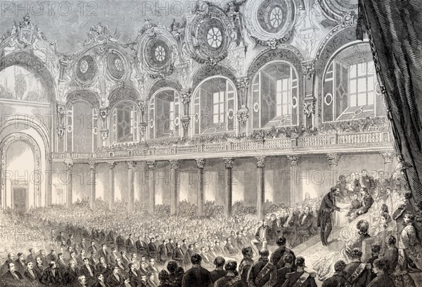 Distribution of awards to French manufacturers, Great London Exposition, 1862, London, United Kingdom, Europe