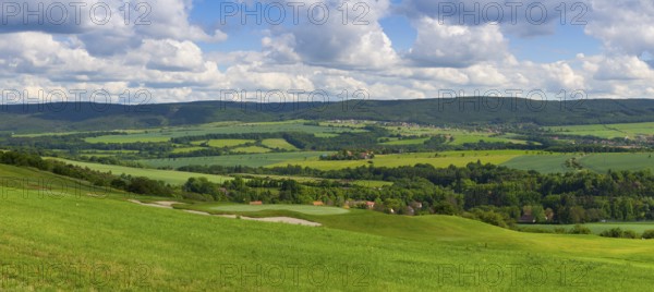 Panorama landscape - Amazing view from golf course to the valley
