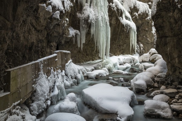 Partnach Gorge in winter