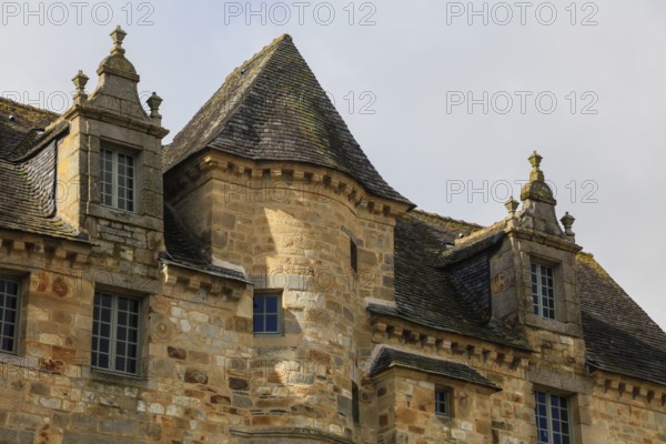 Historic 17th century stone house in the old town centre of Landerneau, Finistere Penn-ar-Bed department, Brittany Breizh region, France, Europe
