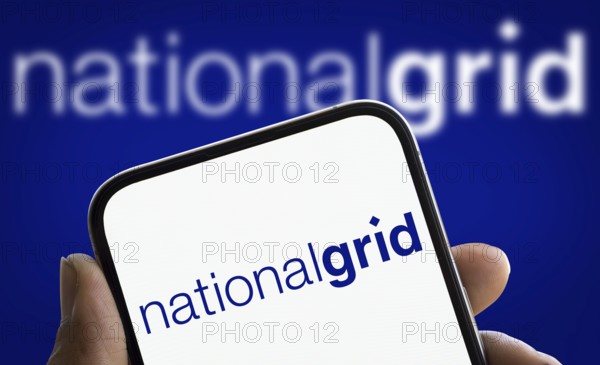 Dhaka, Bangladesh- 5 Dec 2024: National grid logo is displayed on smartphone. National Grid plc is a British multinational electricity and gas utility company.