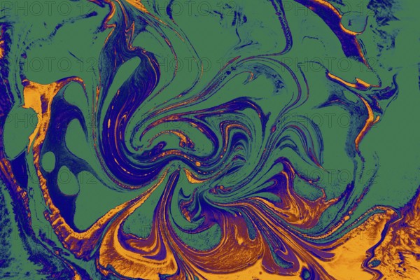 Ebru Marbling texture with floral patterns